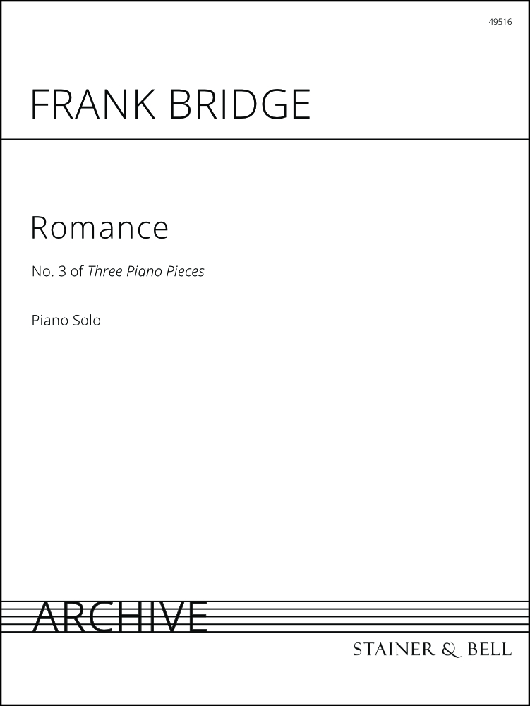 Bridge, Frank: Romance. (No.3 of Three Piano pieces). Solo Piano