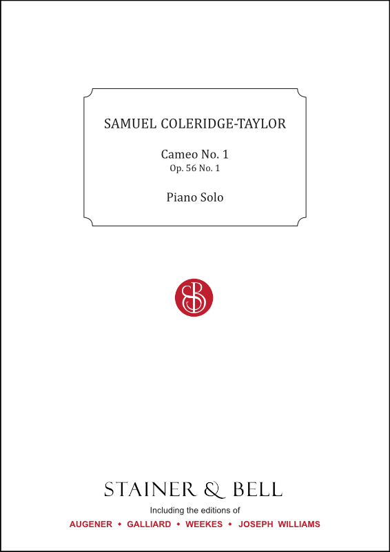Coleridge-Taylor, Samuel: Cameo No. 1, Op. 56 No. 1. Piano Solo