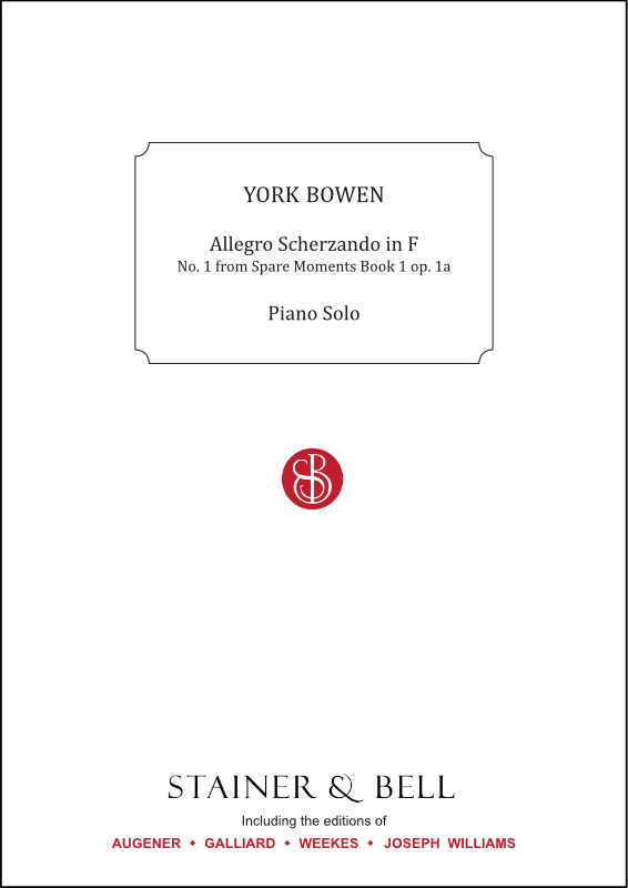 Bowen, York: Allegro Scherzando in F. Piano Solo