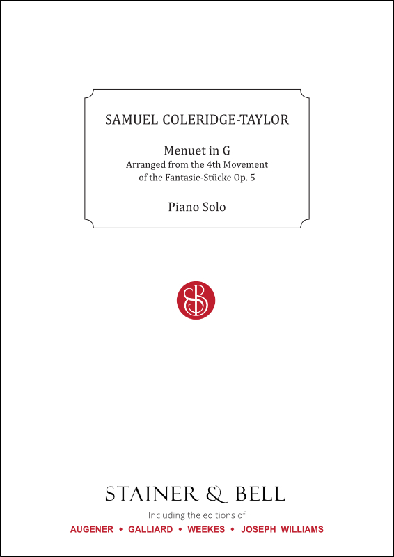 Coleridge-Taylor, Samuel: Menuet in G. Piano Solo
