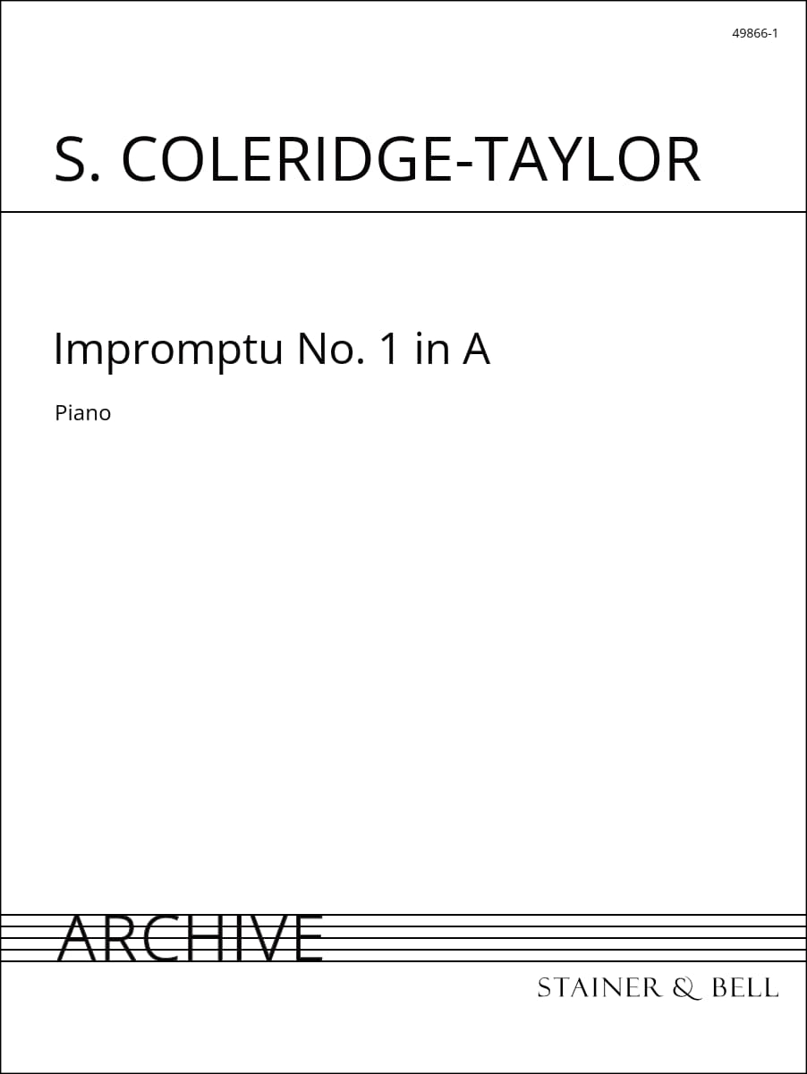 Coleridge-Taylor, Samuel: Impromptu No. 1 in A. Piano Solo