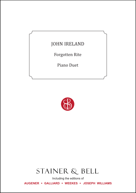 Ireland, John: Forgotten Rite. Arr Piano Duet