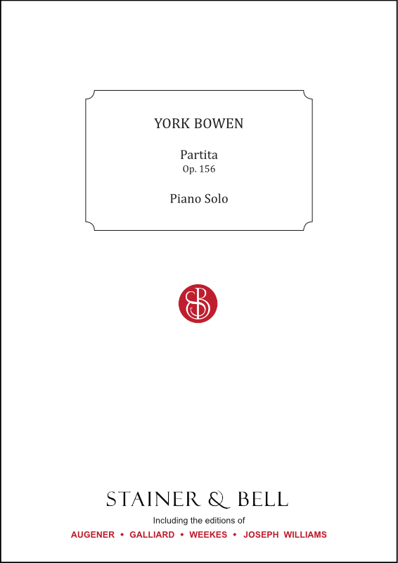 Bowen, York: Partita. Op 156 . Piano Solo