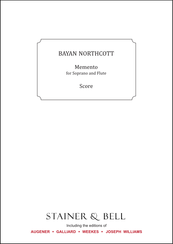 Northcott, Bayan: Memento for Soprano and Flute