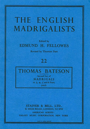 Bateson, Thomas: Second Set of Madrigals (1618)