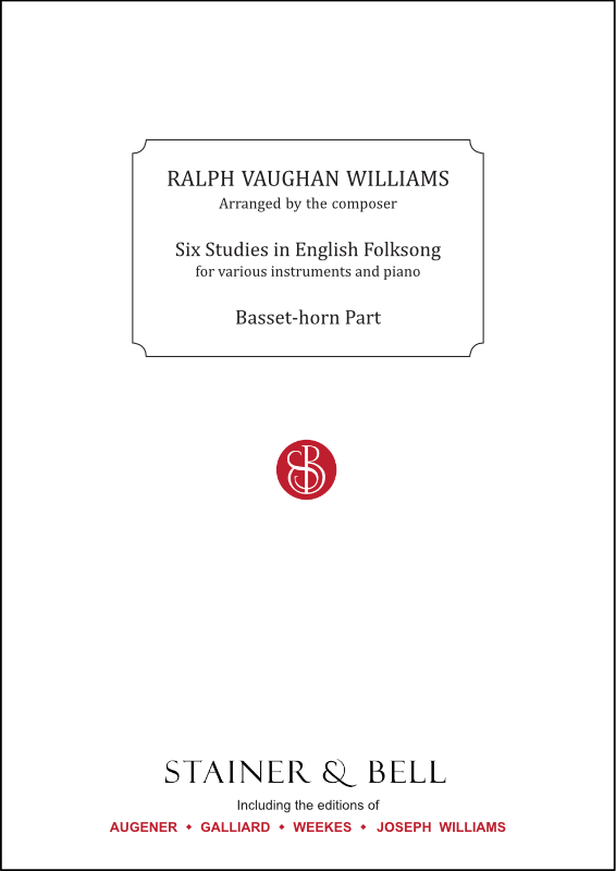 Vaughan Williams, Ralph: Six Studies in English Folk Song. Basset-horn part