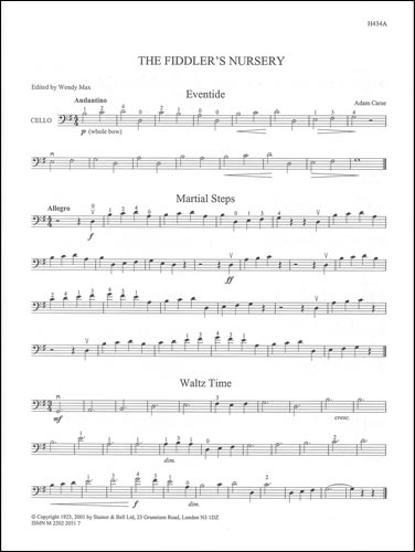 Carse, Adam: Fiddler’s Nursery for Cello and Piano