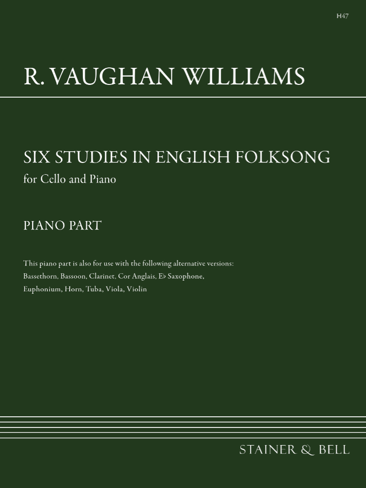 Vaughan Williams, Ralph: Six Studies in English Folk Song. Piano Accompaniment