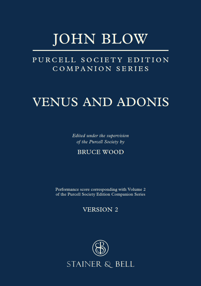 Blow, John: Venus and Adonis. Version 2. Performing Score