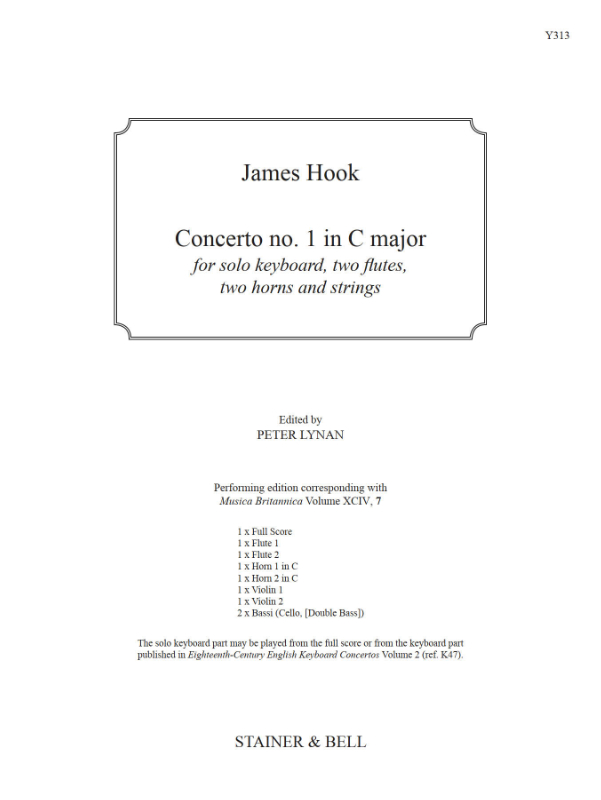 Hook, James: Concerto no. 1 in C major