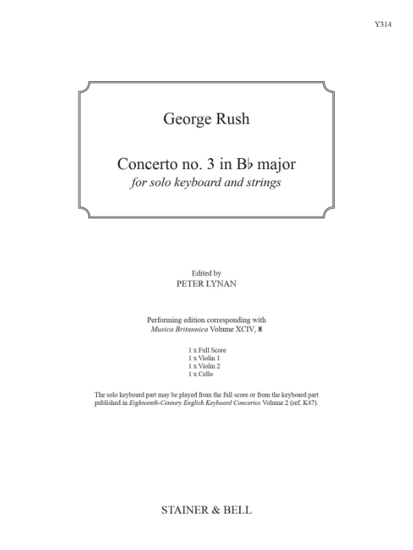 Rush, George: Concerto no. 3 in B flat major